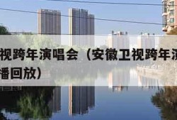 安徽卫视跨年演唱会（安徽卫视跨年演唱会2024直播回放）