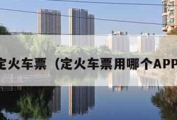 定火车票（定火车票用哪个APP）