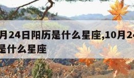 10月24日阳历是什么星座,10月24日份是什么星座