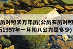 公历农历对照表万年历(公历农历对照表万年历!农历1957年一月初八公力是多少)