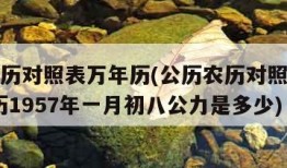 公历农历对照表万年历(公历农历对照表万年历!农历1957年一月初八公力是多少)