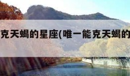 唯一能克天蝎的星座(唯一能克天蝎的星座女)