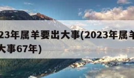 2023年属羊要出大事(2023年属羊要出大事67年)