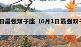 6月1日最强双子座（6月1日最强双子座男生）