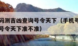 手机号码测吉凶查询号令天下（手机号码测吉凶查询号令天下准不准）