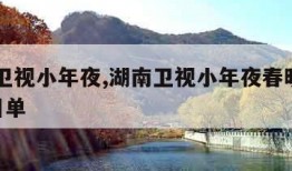 湖南卫视小年夜,湖南卫视小年夜春晚2023节目单