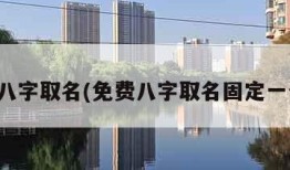 免费八字取名(免费八字取名固定一个字)