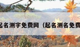 起名测字免费网（起名测名免费）