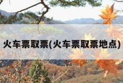 火车票取票(火车票取票地点)