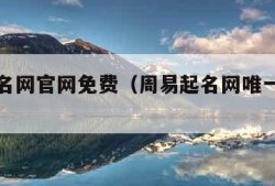 周易起名网官网免费（周易起名网唯一官网免费）