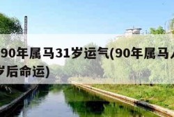 1990年属马31岁运气(90年属马人31岁后命运)