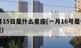 11月15日是什么星座(一月16号是什么星座)