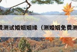 免费测试婚姻姻缘（测婚姻免费测试）