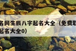 免费取名网生辰八字起名大全（免费取名网生辰八字起名大全0）