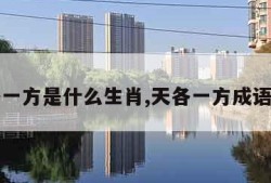 天各一方是什么生肖,天各一方成语生肖