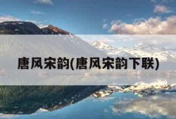 唐风宋韵(唐风宋韵下联)