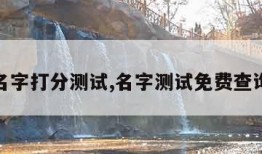 名字打分测试,名字测试免费查询