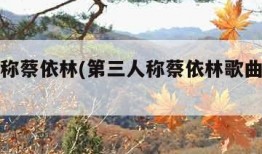 第三人称蔡依林(第三人称蔡依林歌曲表达什么)