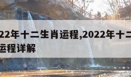 2022年十二生肖运程,2022年十二生肖运程详解