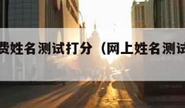 网上免费姓名测试打分（网上姓名测试打分鲁颖莜）