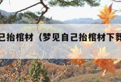 梦见自己抬棺材（梦见自己抬棺材下葬是什么意思）