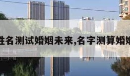 姓名测试婚姻未来,名字测算婚姻