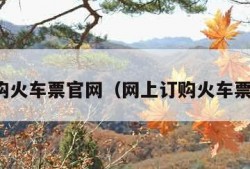 网上购火车票官网（网上订购火车票官网）