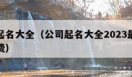 公司起名大全（公司起名大全2023最新版的免费）