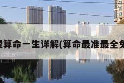 免费算命一生详解(算命最准最全免费)
