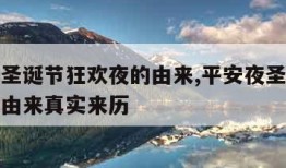 平安夜圣诞节狂欢夜的由来,平安夜圣诞节狂欢夜的由来真实来历