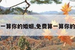 免费算一算你的婚姻,免费算一算你的婚姻树
