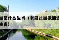 老鼠过街是什么生肖（老鼠过街歇后语下一句是什么生肖）