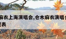 仓木麻衣上海演唱会,仓木麻衣演唱会2021行程表