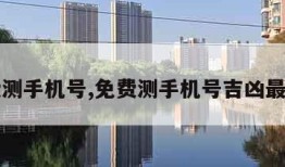 免费测手机号,免费测手机号吉凶最准确