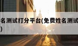 免费姓名测试打分平台(免费姓名测试打分平台下载)