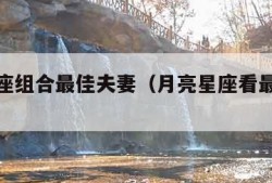 月亮星座组合最佳夫妻（月亮星座看最佳夫妻组合）