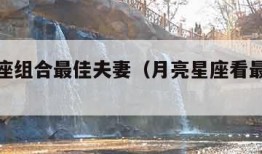 月亮星座组合最佳夫妻（月亮星座看最佳夫妻组合）